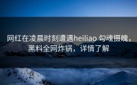 网红在凌晨时刻遭遇heiliao 勾魂摄魄，黑料全网炸锅，详情了解