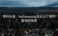黑料科普：heiliaowang背后10个细节真相的隐情