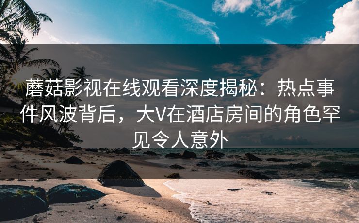 蘑菇影视在线观看深度揭秘：热点事件风波背后，大V在酒店房间的角色罕见令人意外