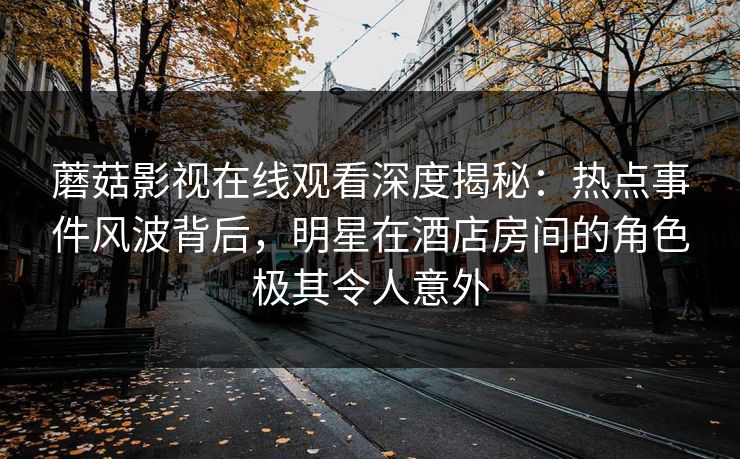 蘑菇影视在线观看深度揭秘：热点事件风波背后，明星在酒店房间的角色极其令人意外