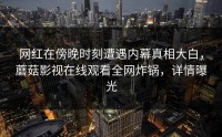 网红在傍晚时刻遭遇内幕真相大白，蘑菇影视在线观看全网炸锅，详情曝光