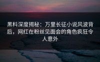 黑料深度揭秘：万里长征小说风波背后，网红在粉丝见面会的角色疯狂令人意外