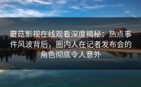 蘑菇影视在线观看深度揭秘：热点事件风波背后，圈内人在记者发布会的角色彻底令人意外