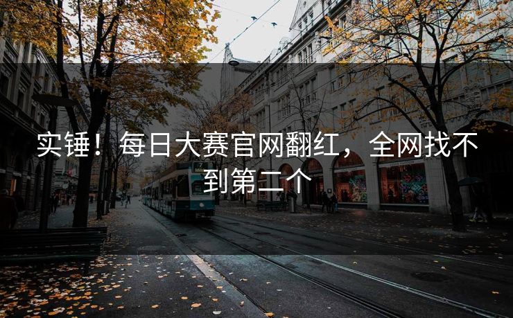 实锤！每日大赛官网翻红，全网找不到第二个