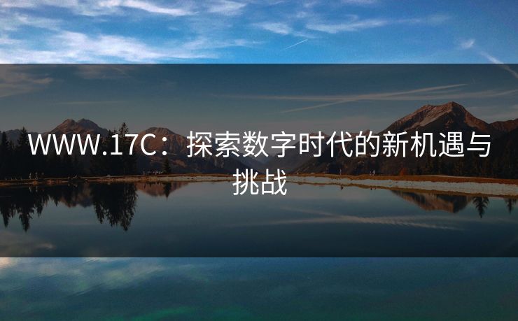 WWW.17C：探索数字时代的新机遇与挑战